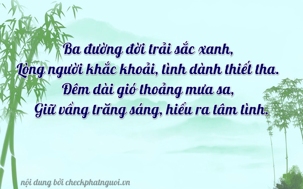 Bài thơ ý nghĩa cho <b>biển số 50AB-39602</b> tại website checkphatnguoi.vn