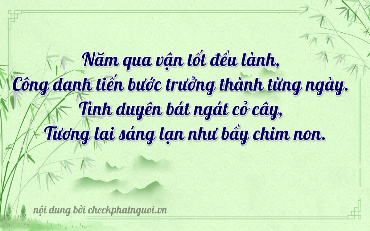 Bài thơ ý nghĩa cho <b>biển số 50AB-53337</b> tại website checkphatnguoi.vn