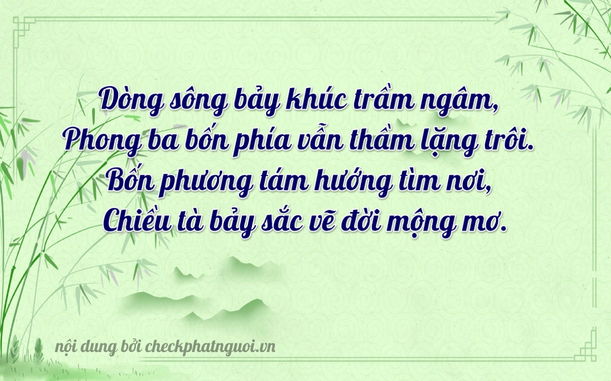 Bài thơ ý nghĩa cho <b>biển số 50AB-54747</b> tại website checkphatnguoi.vn