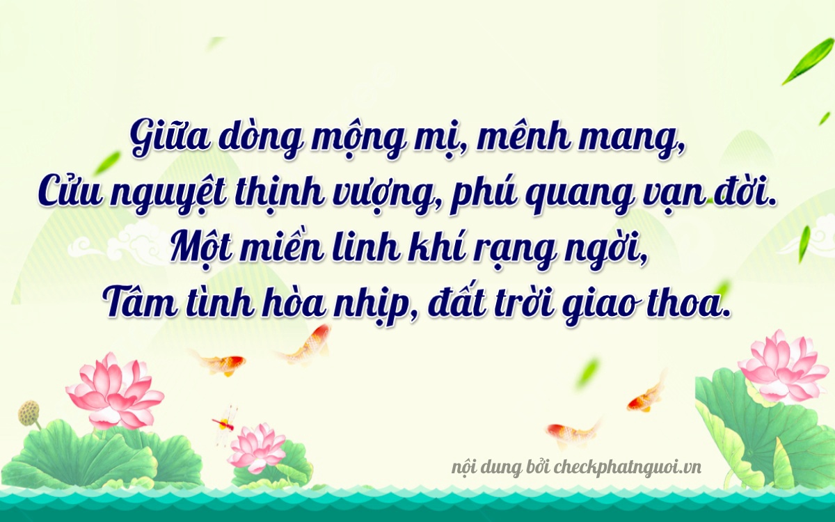Bài thơ ý nghĩa cho <b>biển số 50AB-91962</b> tại website checkphatnguoi.vn