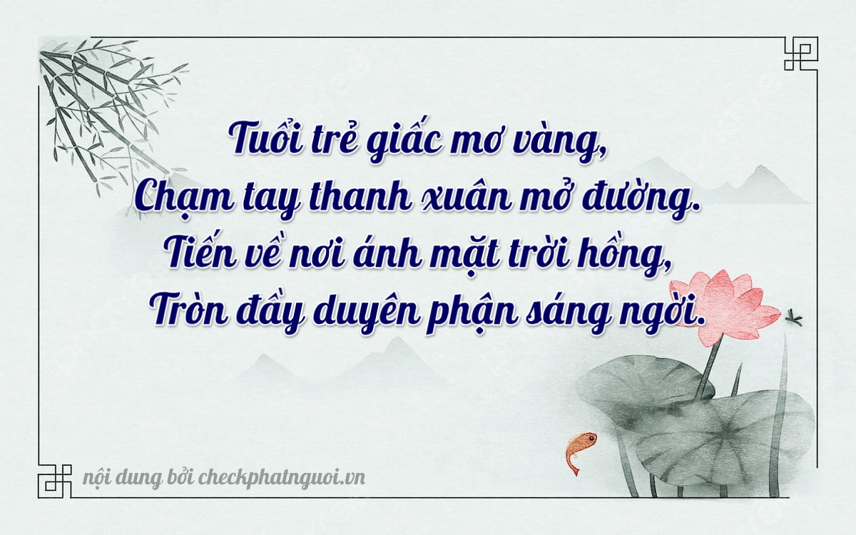 Bài thơ ý nghĩa cho <b>biển số 50AC-00214</b> tại website checkphatnguoi.vn