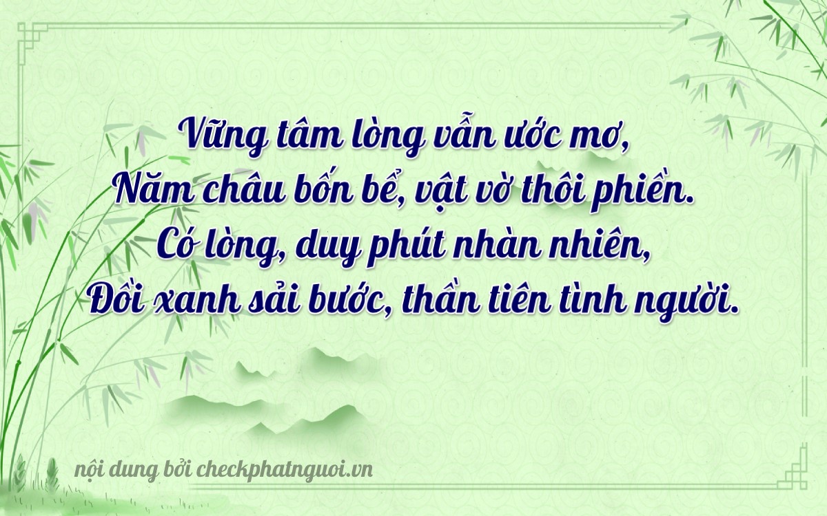 Bài thơ ý nghĩa cho <b>biển số 50AC-00651</b> tại website checkphatnguoi.vn