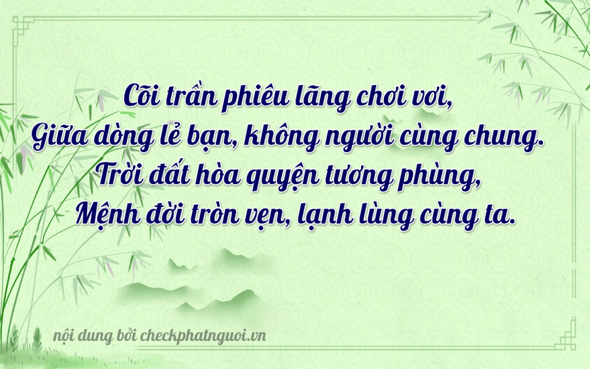 Bài thơ ý nghĩa cho <b>biển số 50AC-07937</b> tại website checkphatnguoi.vn