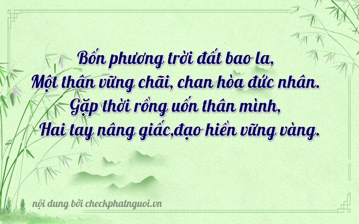 Bài thơ ý nghĩa cho <b>biển số 50AC-13452</b> tại website checkphatnguoi.vn