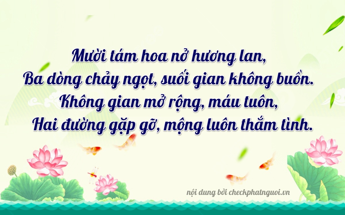 Bài thơ ý nghĩa cho <b>biển số 50AC-18302</b> tại website checkphatnguoi.vn