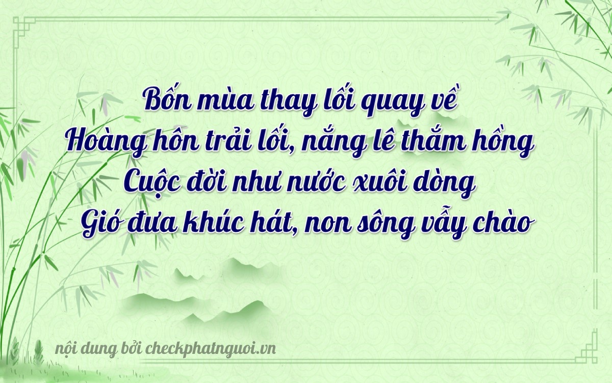 Bài thơ ý nghĩa cho <b>biển số 50AC-47260</b> tại website checkphatnguoi.vn