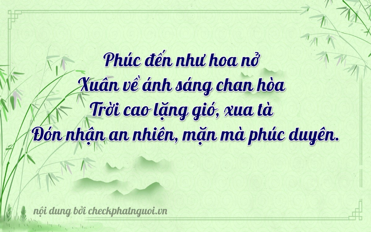 Bài thơ ý nghĩa cho <b>biển số 50E-05489</b> tại website checkphatnguoi.vn