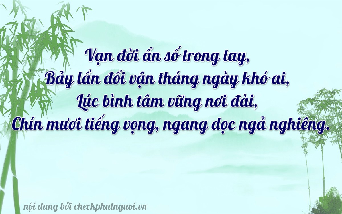 Bài thơ ý nghĩa cho <b>biển số 50E-07926</b> tại website checkphatnguoi.vn