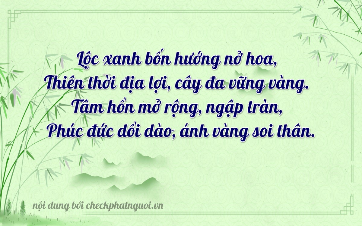 Bài thơ ý nghĩa cho <b>biển số 50E-32316</b> tại website checkphatnguoi.vn