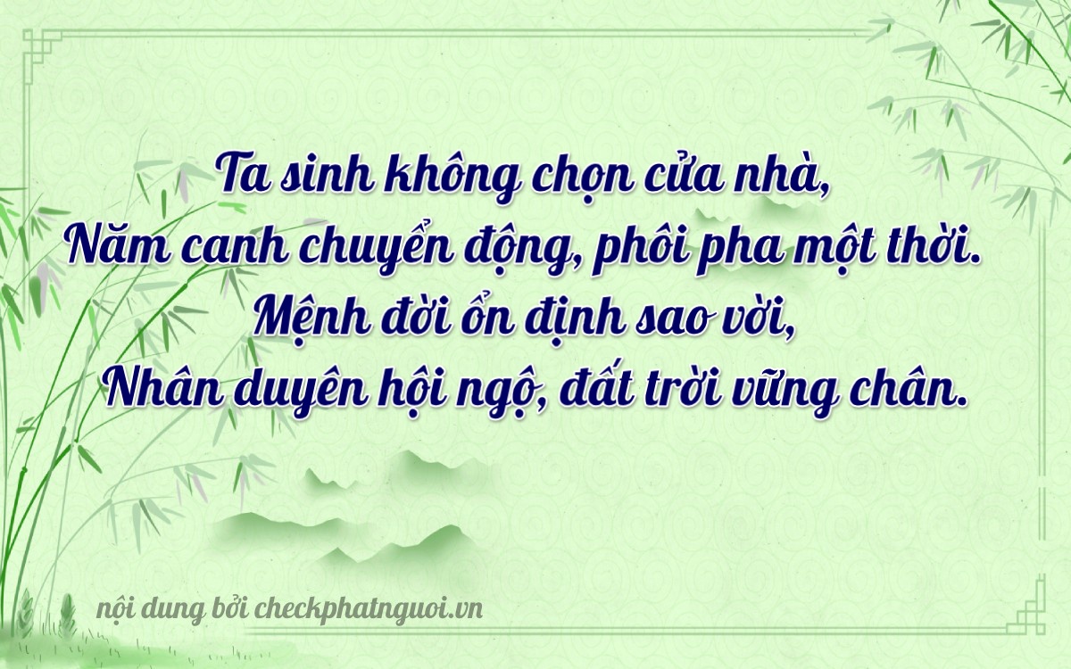 Bài thơ ý nghĩa cho <b>biển số 50H-00518</b> tại website checkphatnguoi.vn