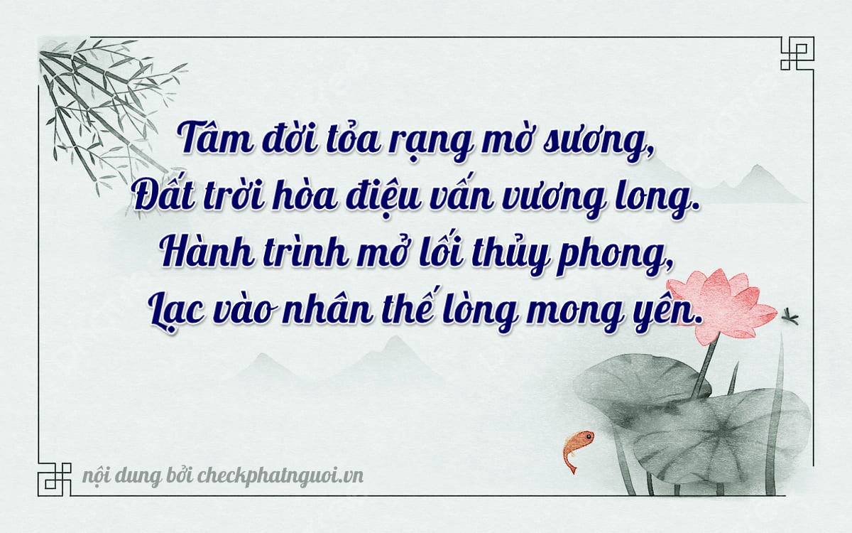 Bài thơ ý nghĩa cho <b>biển số 50H-02385</b> tại website checkphatnguoi.vn