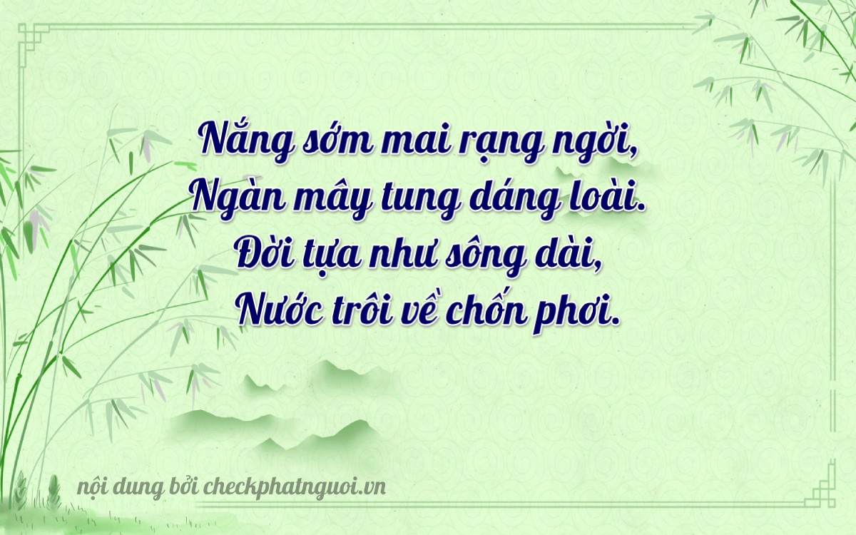 Bài thơ ý nghĩa cho <b>biển số 50H-04411</b> tại website checkphatnguoi.vn