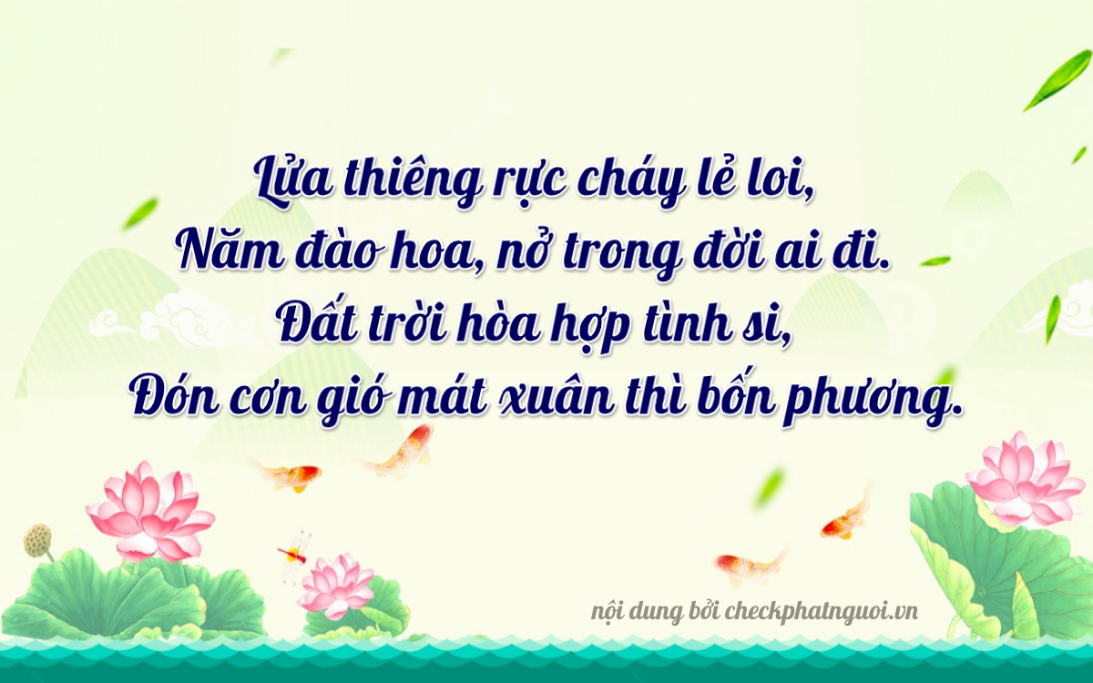 Bài thơ ý nghĩa cho <b>biển số 50H-05236</b> tại website checkphatnguoi.vn