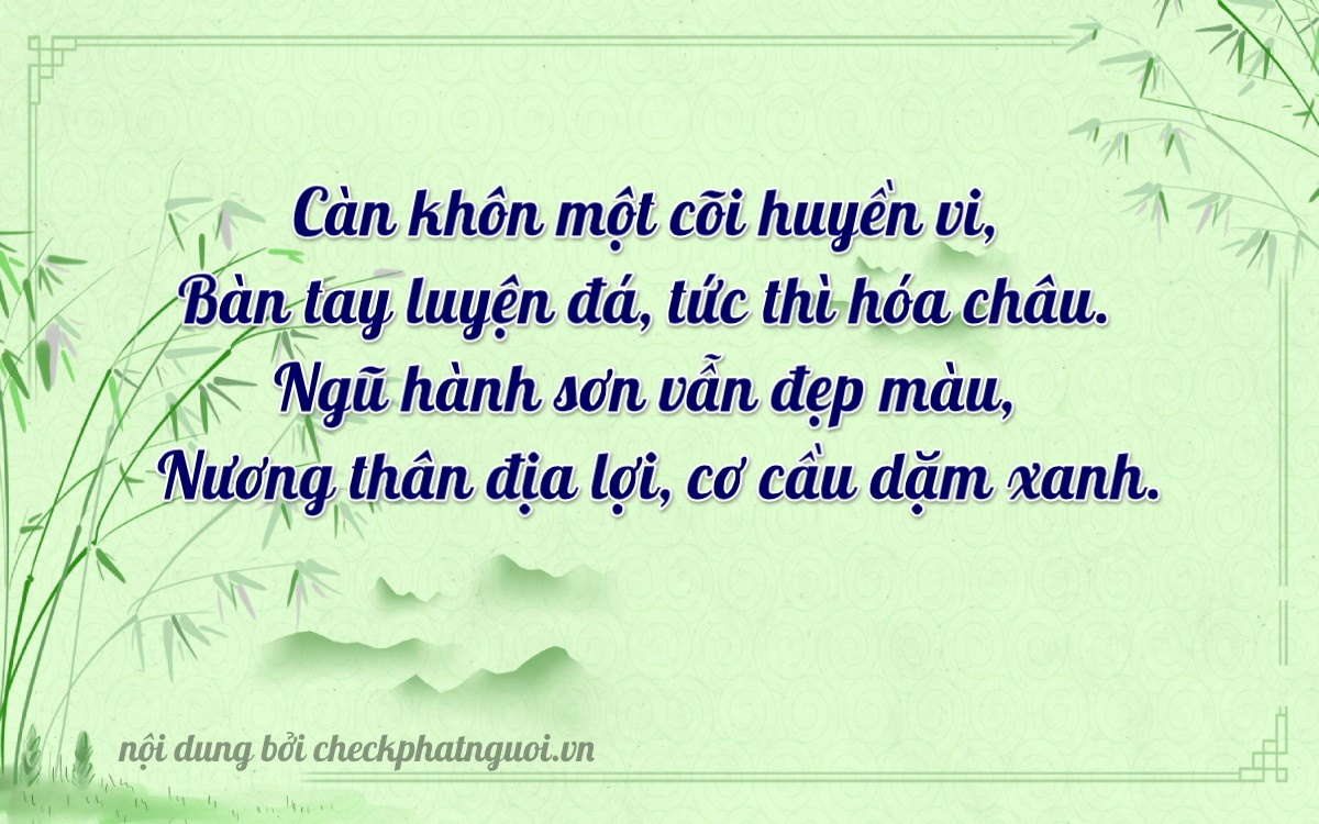 Bài thơ ý nghĩa cho <b>biển số 50H-22157</b> tại website checkphatnguoi.vn