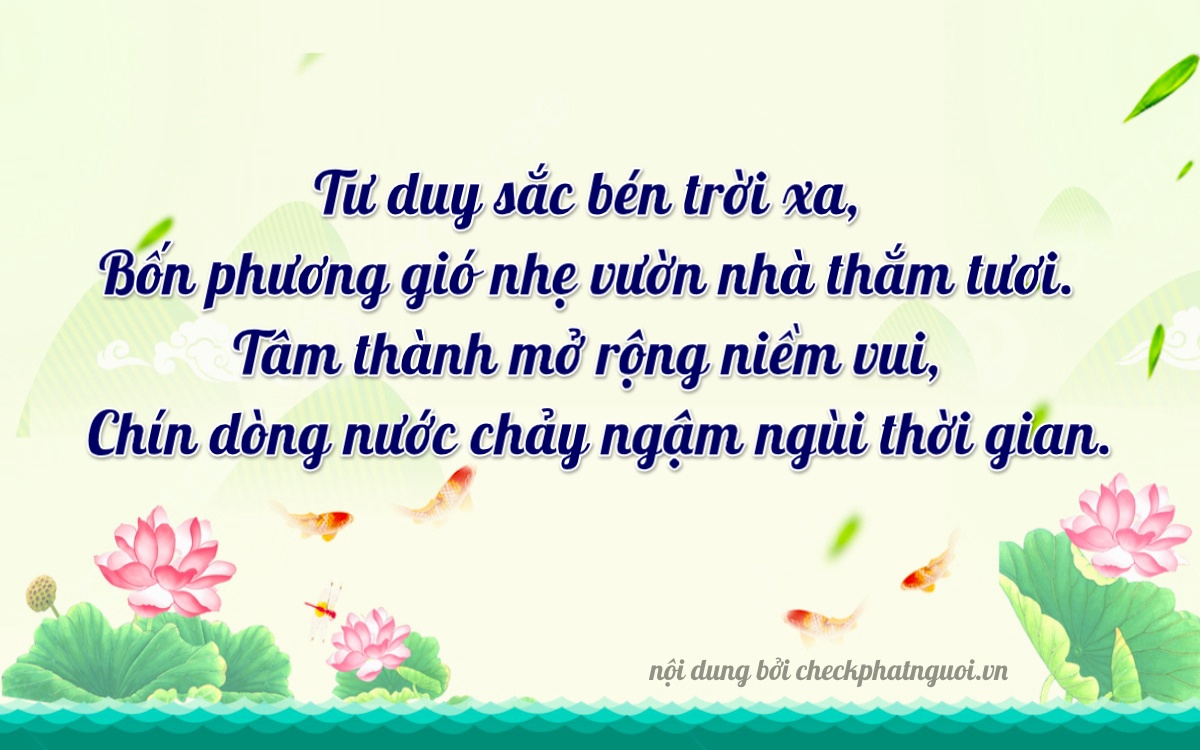Bài thơ ý nghĩa cho <b>biển số 50H-24829</b> tại website checkphatnguoi.vn