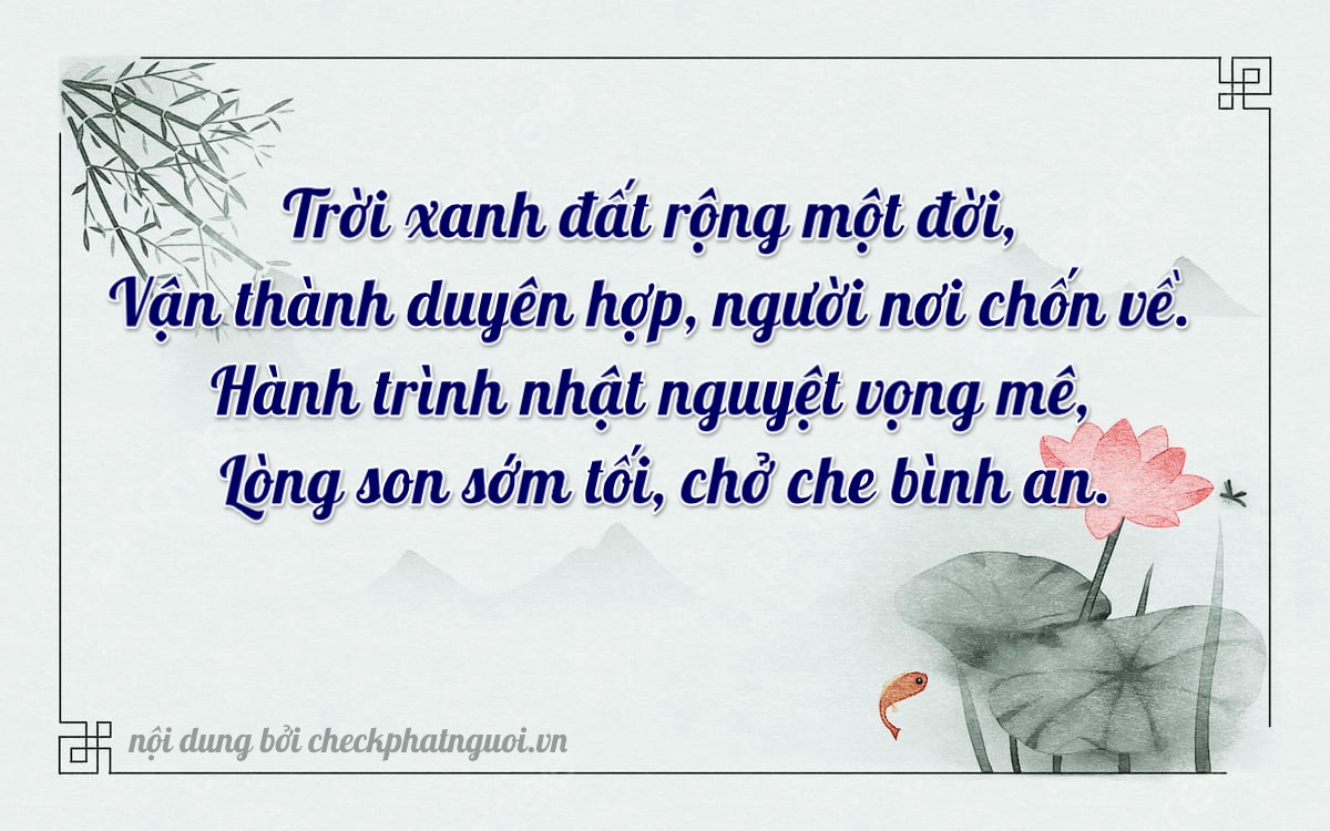 Bài thơ ý nghĩa cho <b>biển số 50H-26802</b> tại website checkphatnguoi.vn