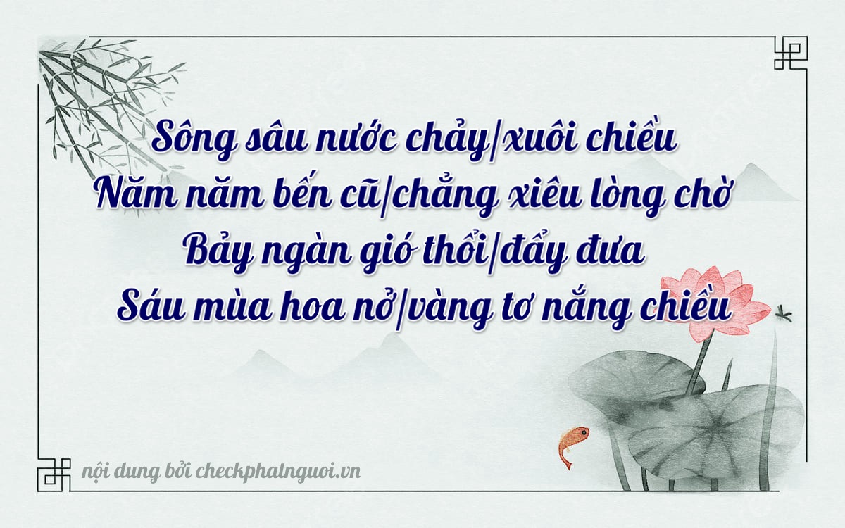 Bài thơ ý nghĩa cho <b>biển số 50H-27665</b> tại website checkphatnguoi.vn