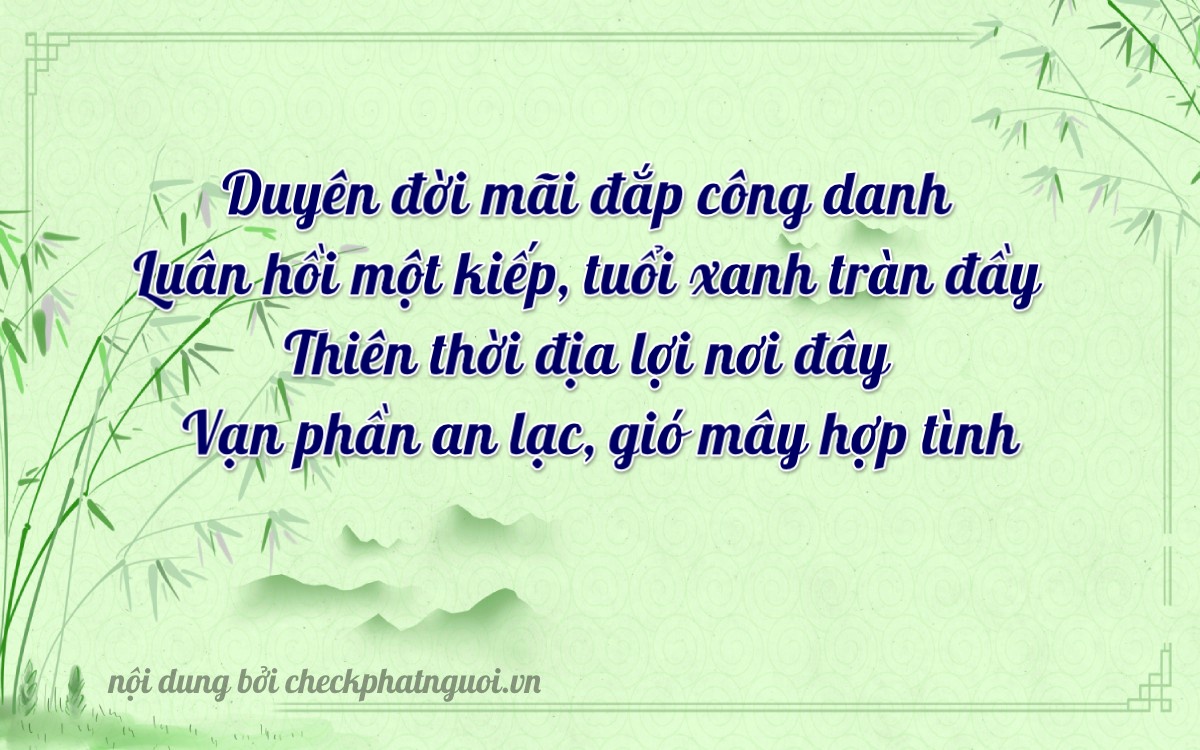 Bài thơ ý nghĩa cho <b>biển số 50H-28228</b> tại website checkphatnguoi.vn