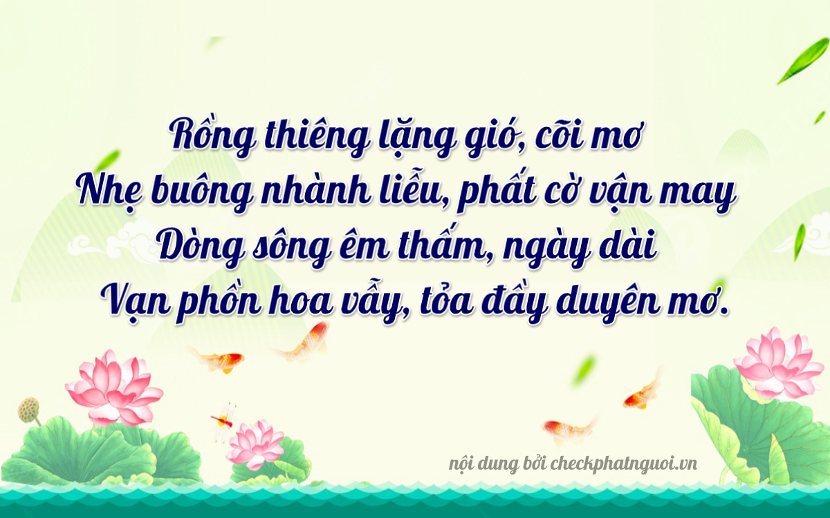 Bài thơ ý nghĩa cho <b>biển số 50H-34271</b> tại website checkphatnguoi.vn