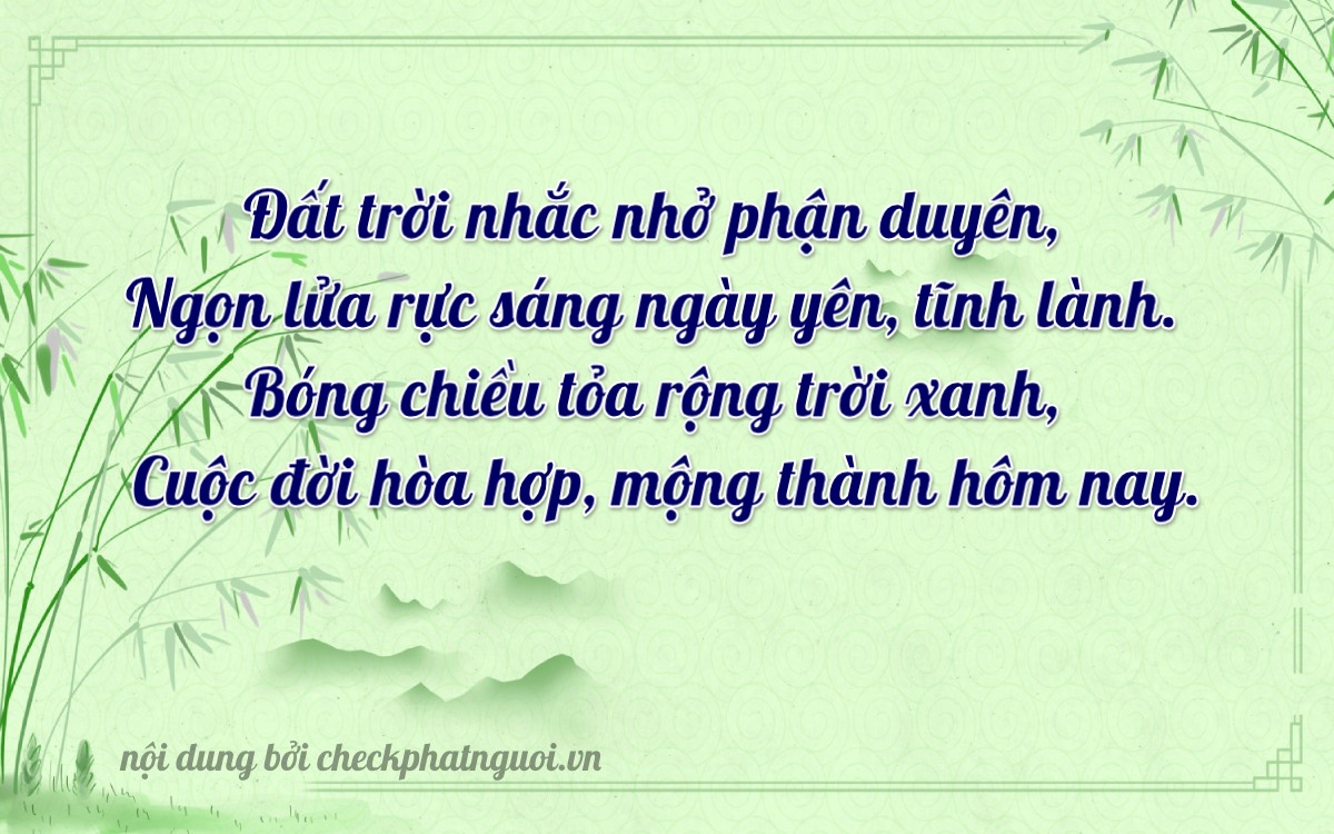 Bài thơ ý nghĩa cho <b>biển số 50H-39019</b> tại website checkphatnguoi.vn