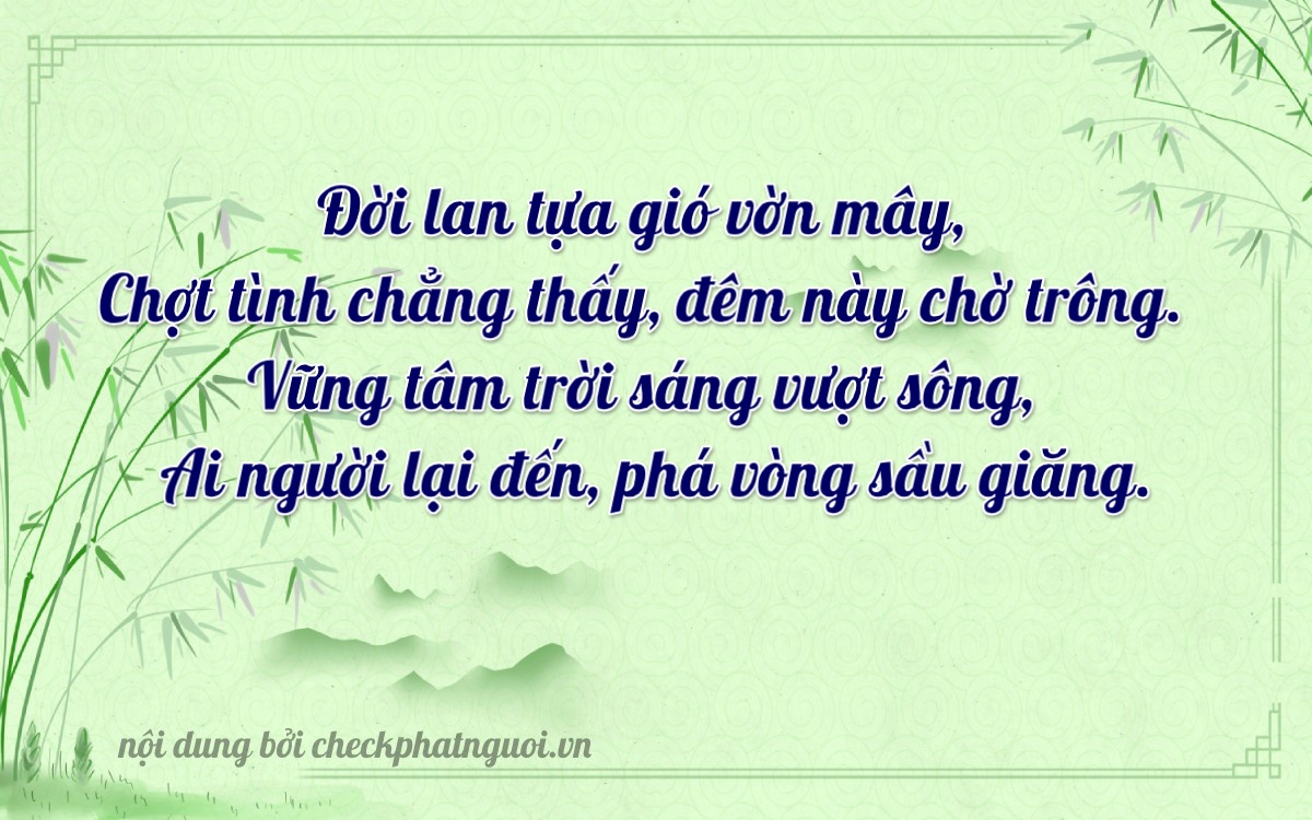 Bài thơ ý nghĩa cho <b>biển số 50H-39396</b> tại website checkphatnguoi.vn