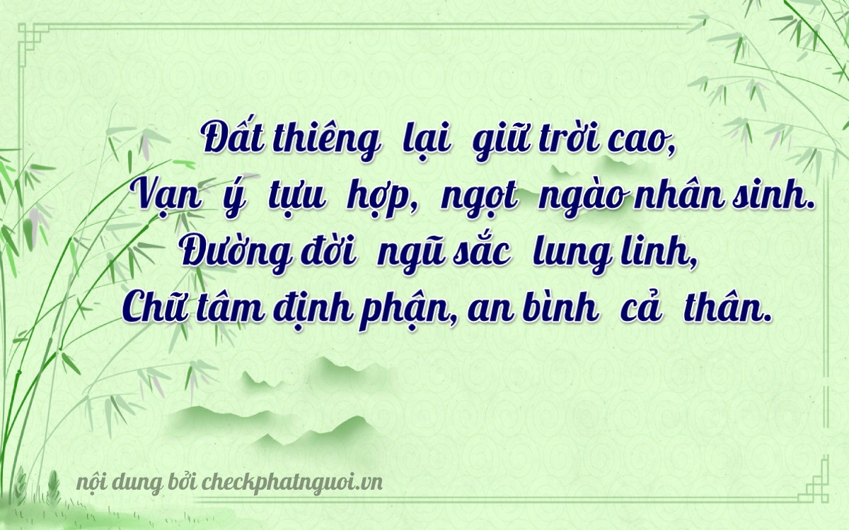 Bài thơ ý nghĩa cho <b>biển số 50H-41079</b> tại website checkphatnguoi.vn