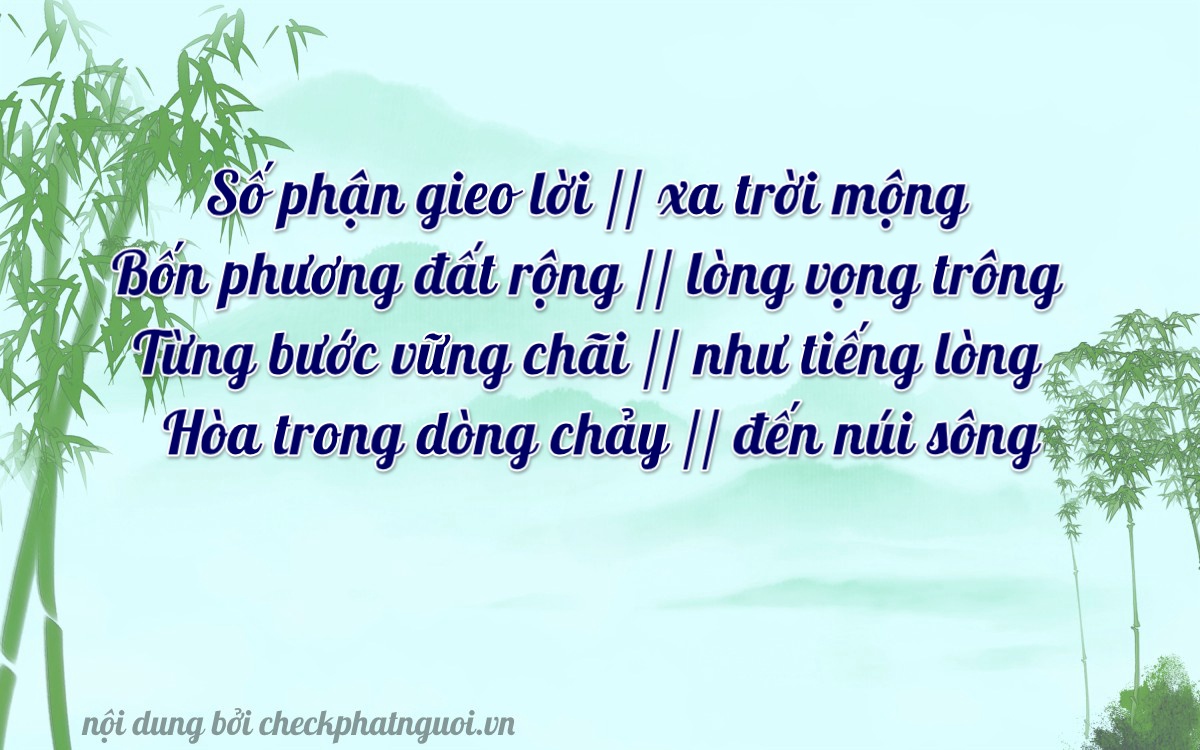 Bài thơ ý nghĩa cho <b>biển số 50H-48275</b> tại website checkphatnguoi.vn