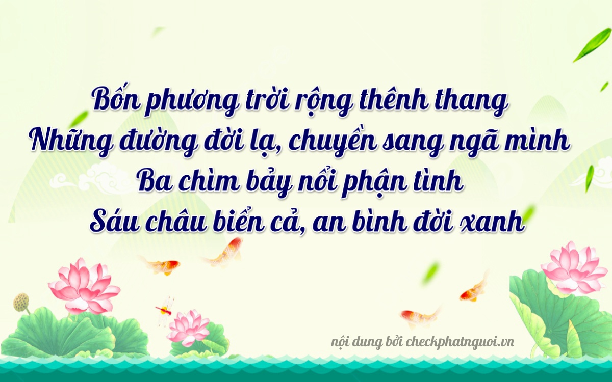 Bài thơ ý nghĩa cho <b>biển số 50H-48356</b> tại website checkphatnguoi.vn
