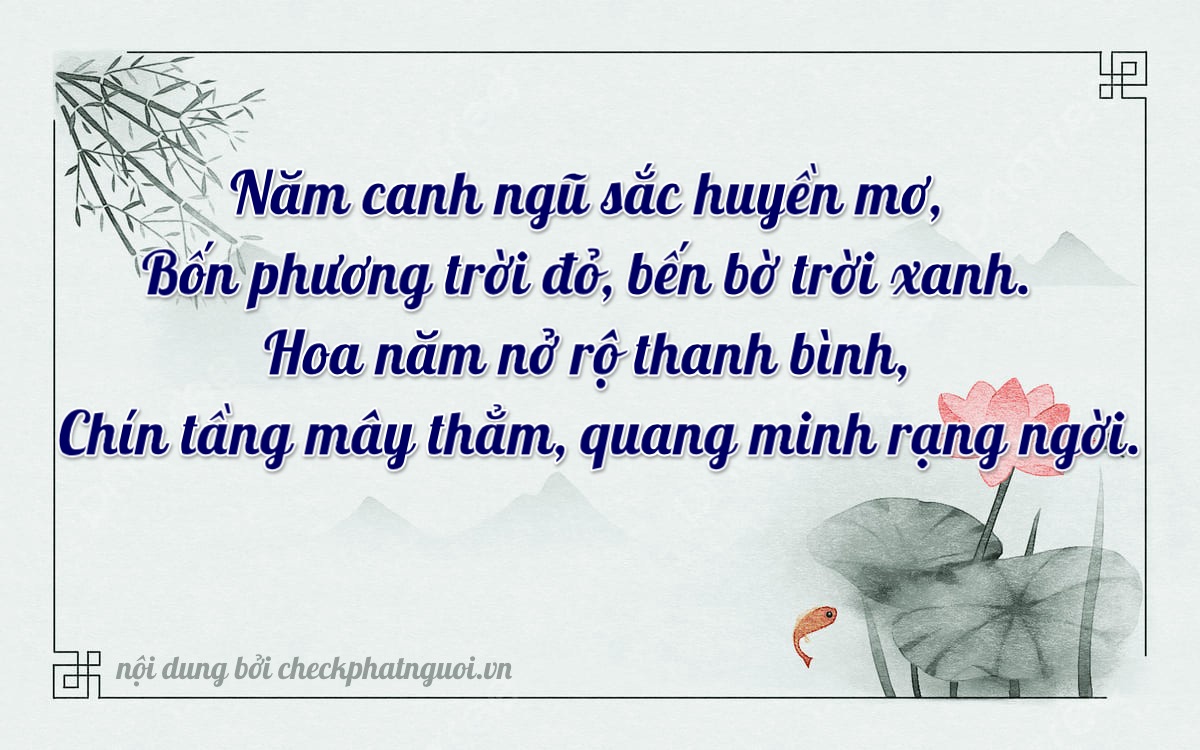 Bài thơ ý nghĩa cho <b>biển số 50H-54549</b> tại website checkphatnguoi.vn