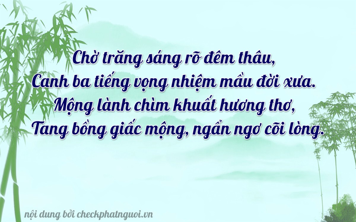 Bài thơ ý nghĩa cho <b>biển số 50H-55385</b> tại website checkphatnguoi.vn