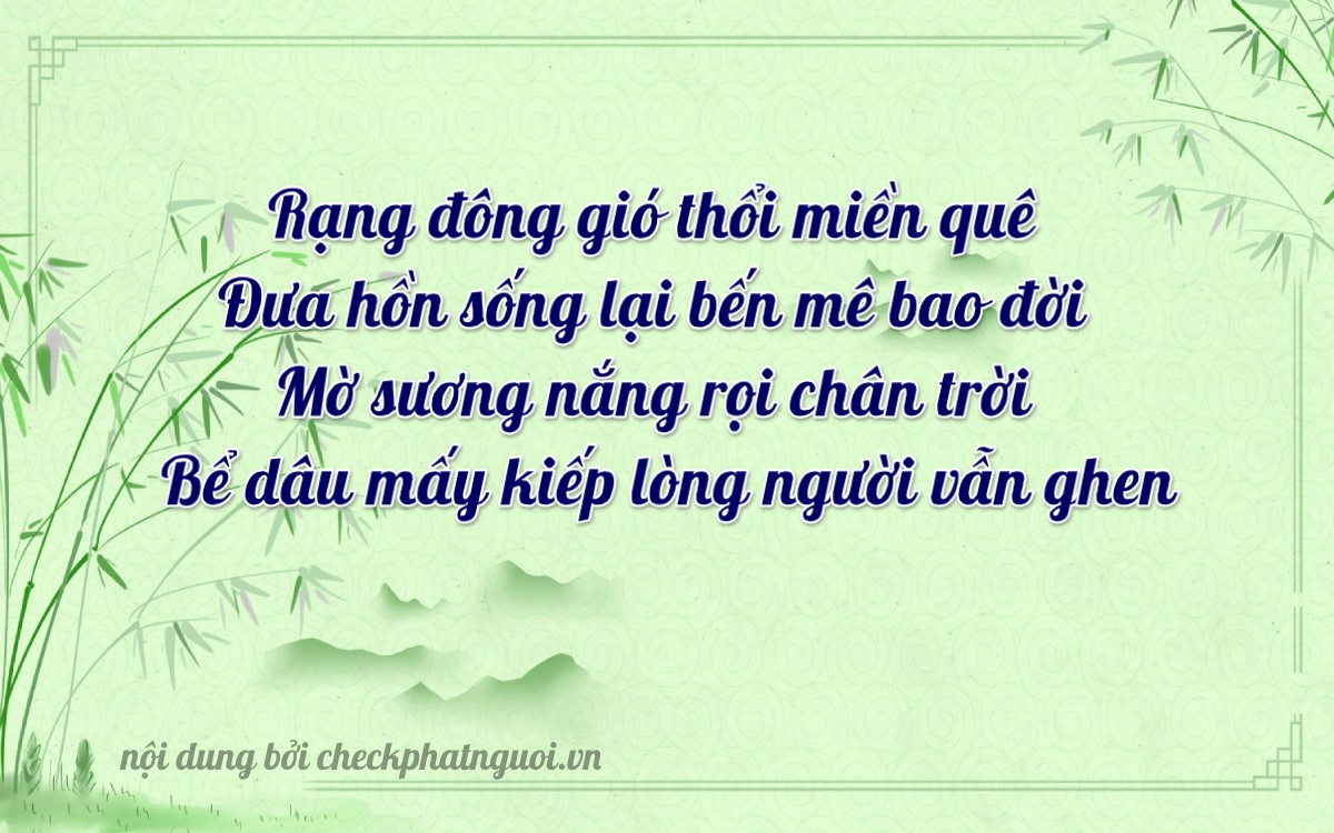 Bài thơ ý nghĩa cho <b>biển số 50H-56087</b> tại website checkphatnguoi.vn