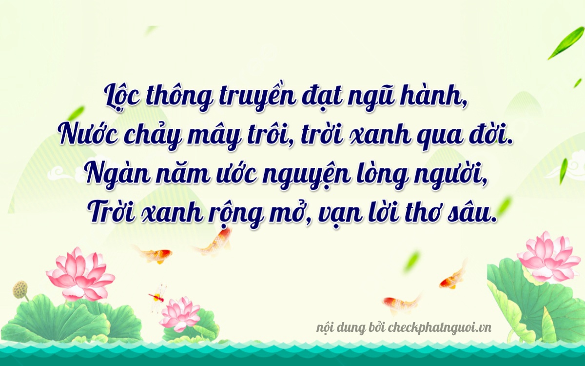 Bài thơ ý nghĩa cho <b>biển số 50H-56643</b> tại website checkphatnguoi.vn