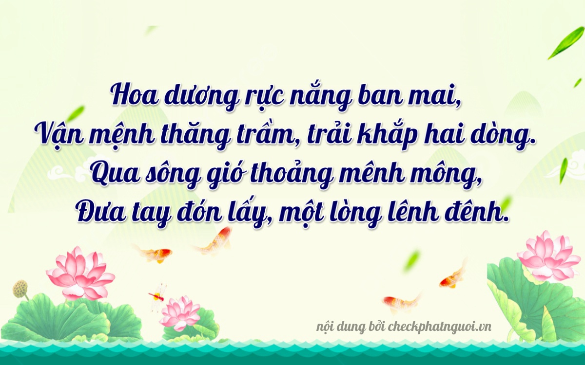 Bài thơ ý nghĩa cho <b>biển số 50H-60972</b> tại website checkphatnguoi.vn