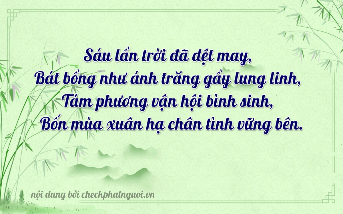 Bài thơ ý nghĩa cho <b>biển số 50H-61849</b> tại website checkphatnguoi.vn