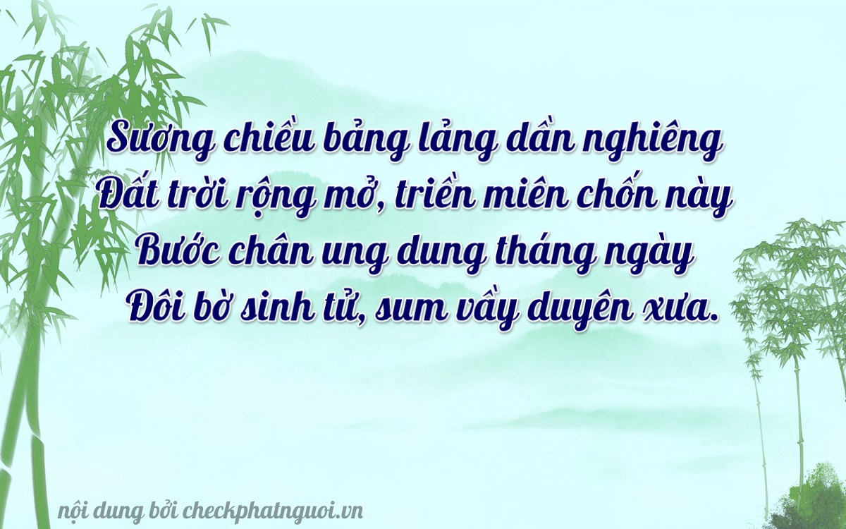 Bài thơ ý nghĩa cho <b>biển số 50H-65731</b> tại website checkphatnguoi.vn