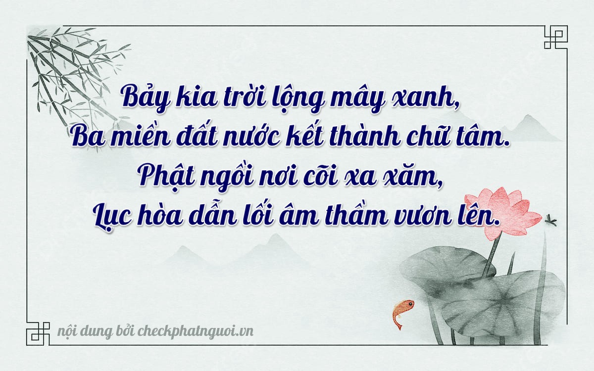 Bài thơ ý nghĩa cho <b>biển số 50H-73456</b> tại website checkphatnguoi.vn