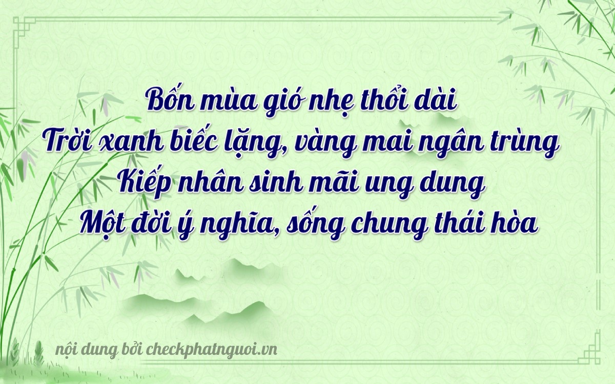 Bài thơ ý nghĩa cho <b>biển số 50H-74090</b> tại website checkphatnguoi.vn