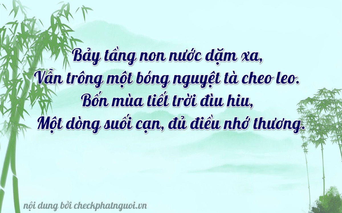 Bài thơ ý nghĩa cho <b>biển số 50H-76041</b> tại website checkphatnguoi.vn
