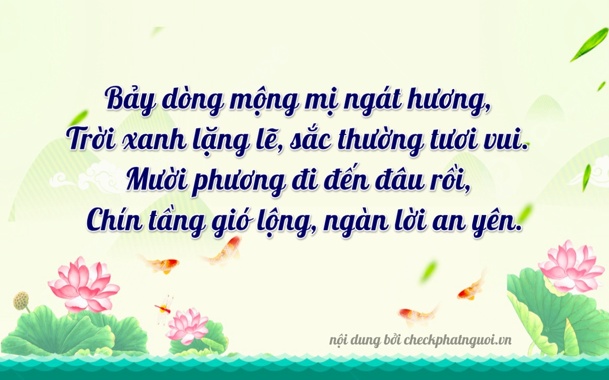 Bài thơ ý nghĩa cho <b>biển số 50H-76109</b> tại website checkphatnguoi.vn