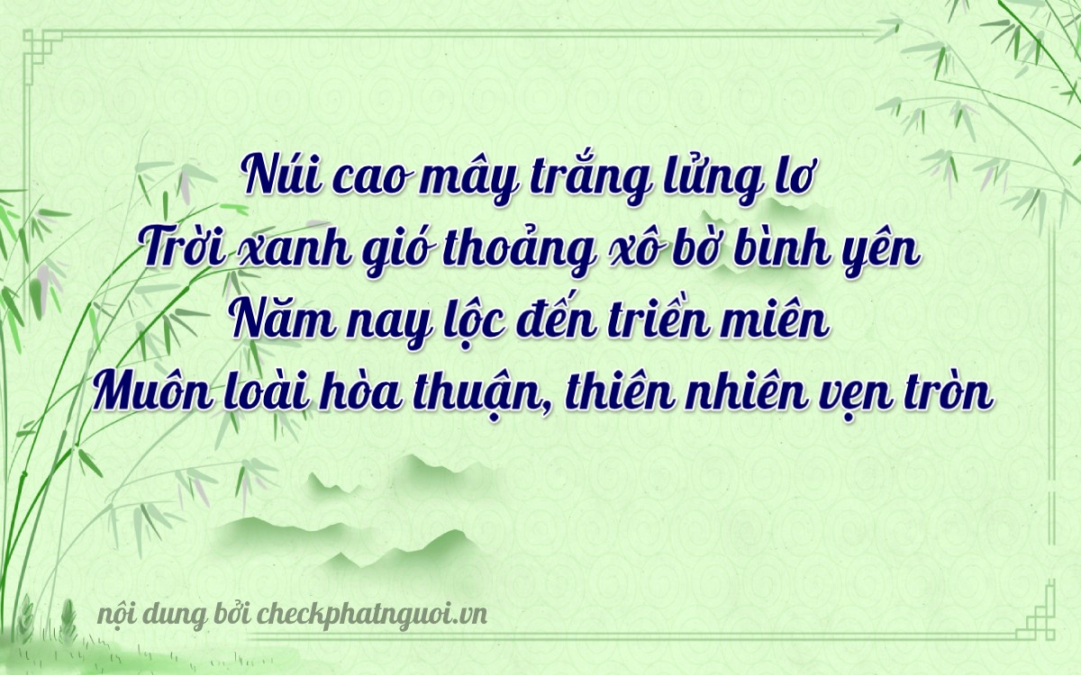Bài thơ ý nghĩa cho <b>biển số 50H-77308</b> tại website checkphatnguoi.vn