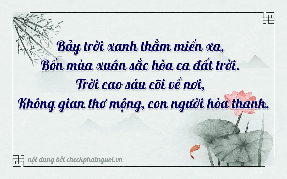 Bài thơ ý nghĩa cho <b>biển số 50H-77606</b> tại website checkphatnguoi.vn
