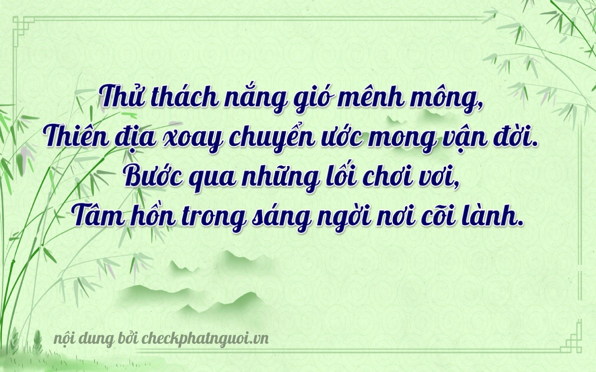 Bài thơ ý nghĩa cho <b>biển số 50H-82570</b> tại website checkphatnguoi.vn