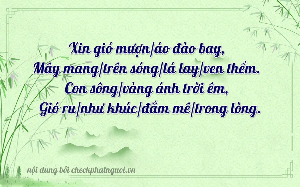 Bài thơ ý nghĩa cho <b>biển số 50H-83542</b> tại website checkphatnguoi.vn