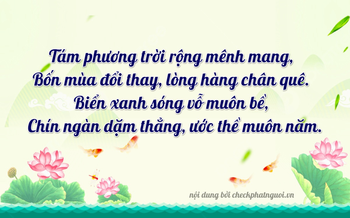 Bài thơ ý nghĩa cho <b>biển số 50H-84195</b> tại website checkphatnguoi.vn