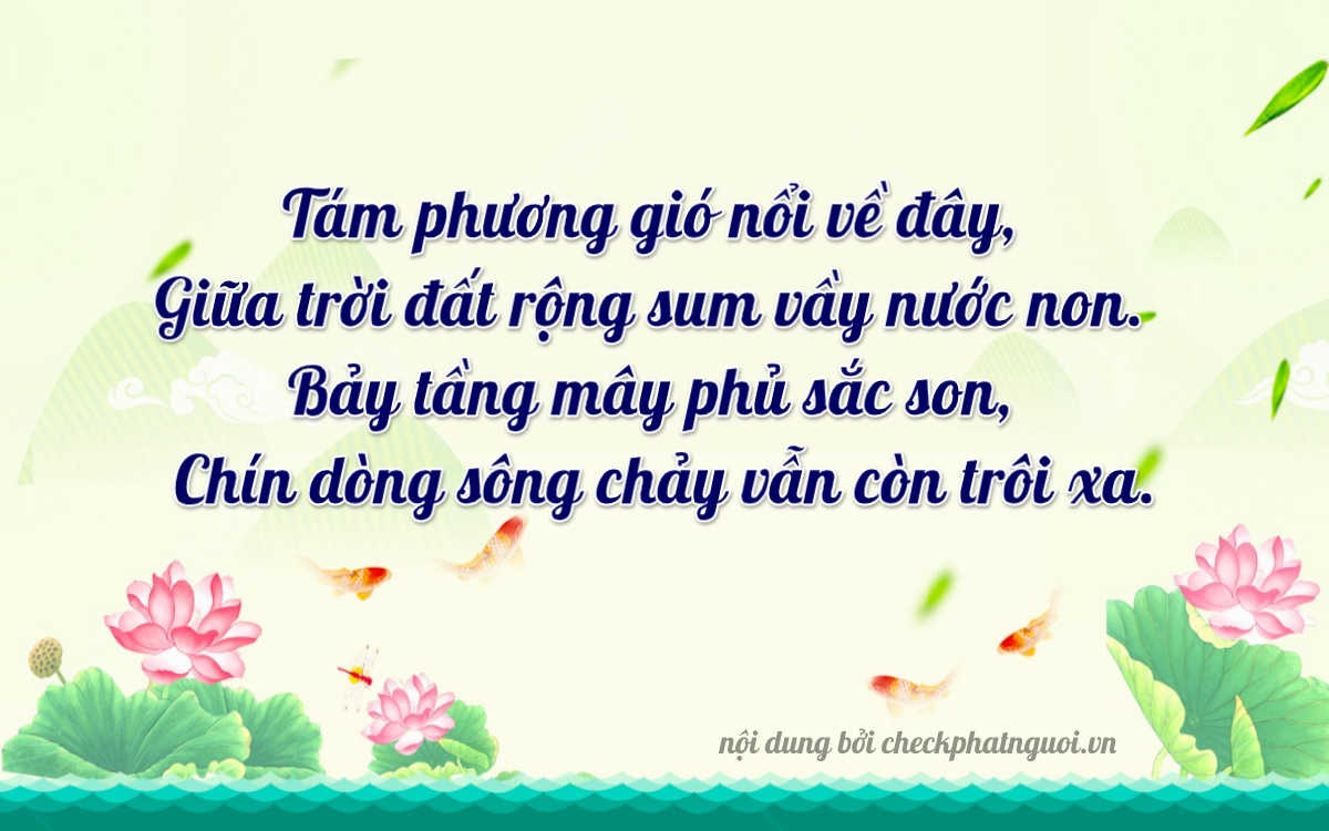 Bài thơ ý nghĩa cho <b>biển số 50H-87295</b> tại website checkphatnguoi.vn