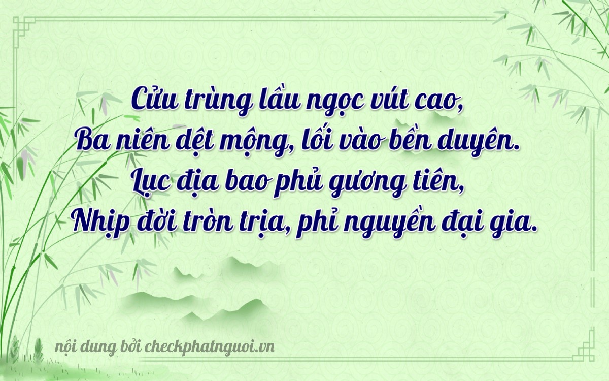 Bài thơ ý nghĩa cho <b>biển số 50H-93620</b> tại website checkphatnguoi.vn