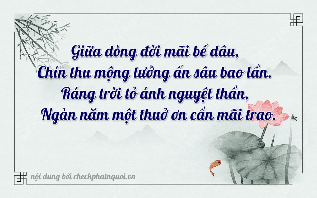 Bài thơ ý nghĩa cho <b>biển số 50LD-09118</b> tại website checkphatnguoi.vn