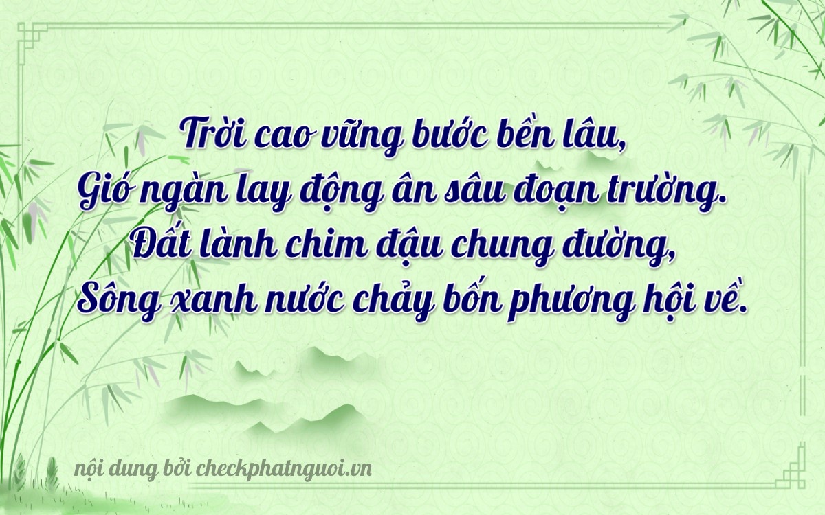 Bài thơ ý nghĩa cho <b>biển số 50LD-20109</b> tại website checkphatnguoi.vn