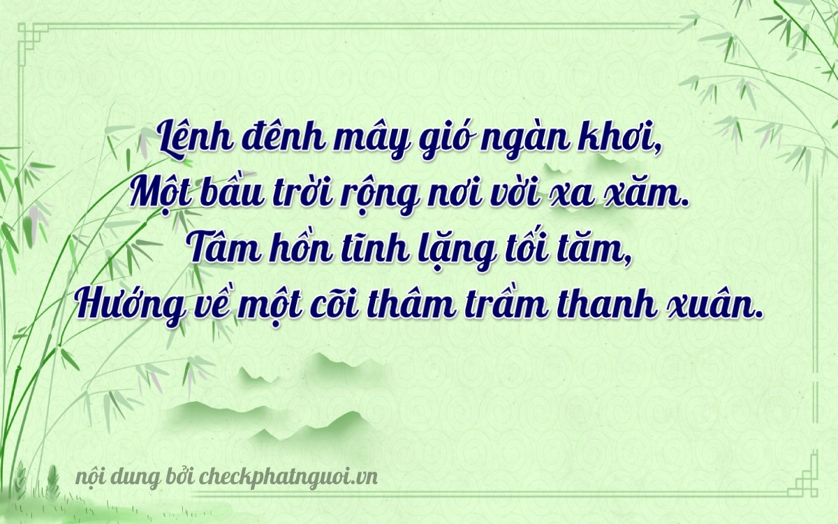 Bài thơ ý nghĩa cho <b>biển số 50N1-03250</b> tại website checkphatnguoi.vn