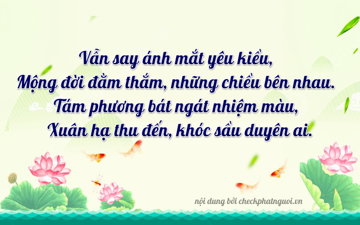 Bài thơ ý nghĩa cho <b>biển số 50N1-68168</b> tại website checkphatnguoi.vn